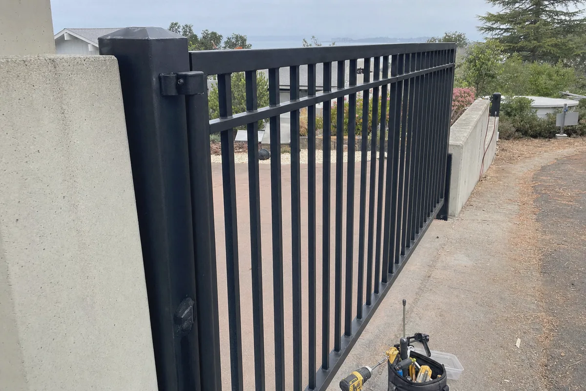 Aluminum and Steel Gate Options at a property in Benicia, CA