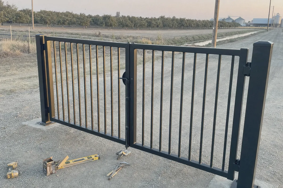 Aluminum and Steel Gate Options at a property in Dixon, CA