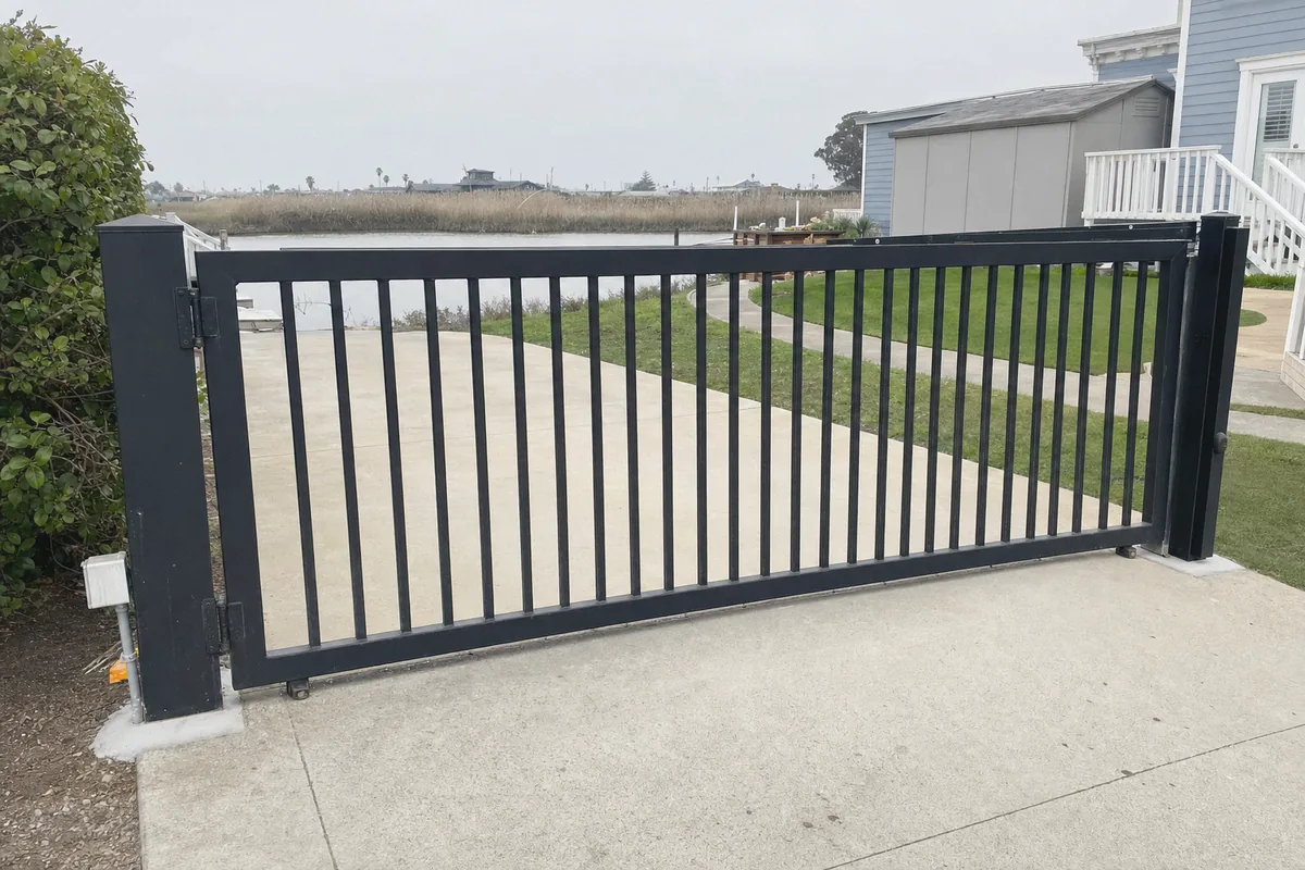 Aluminum and Steel Gate Options at a property in Suisun City, CA