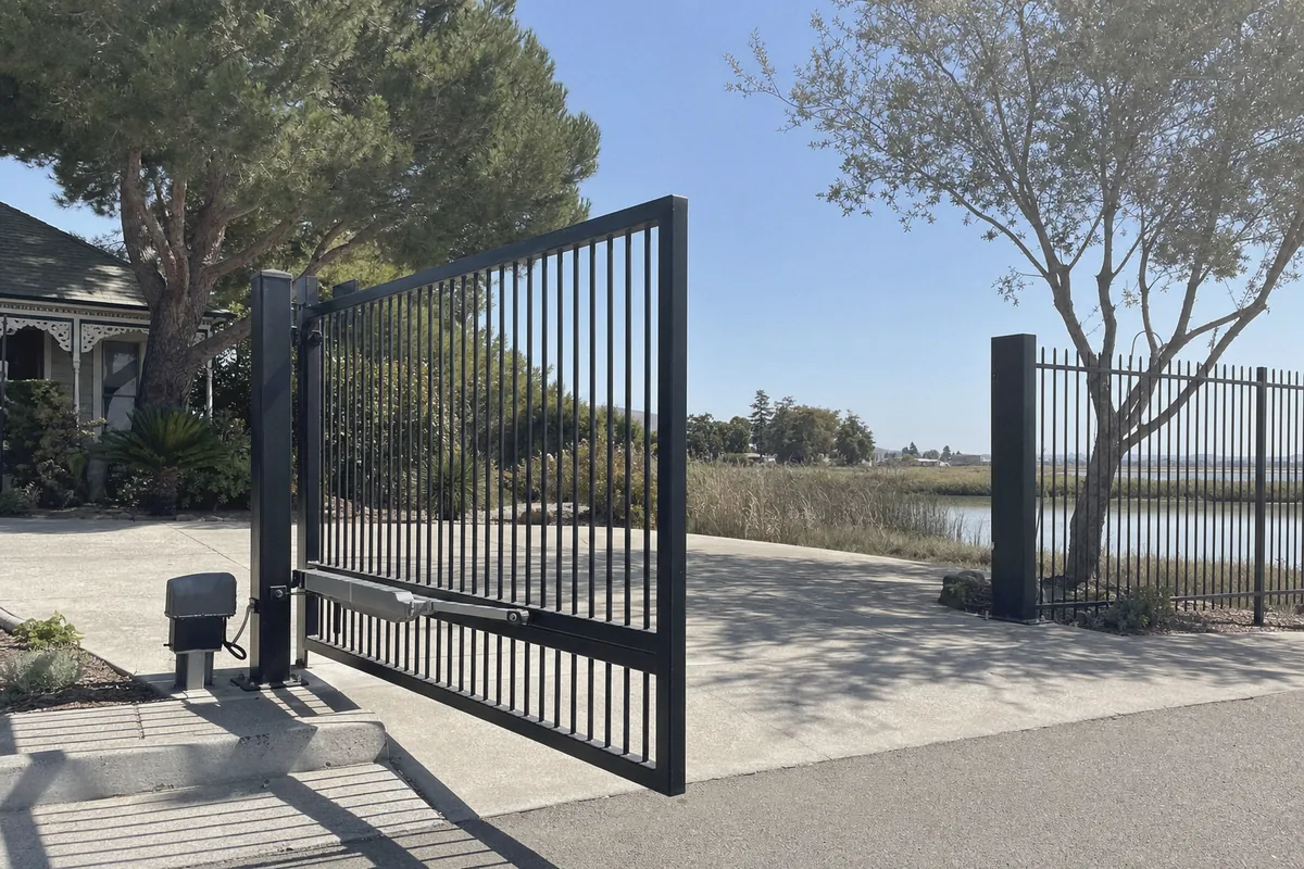 Automatic Electric Gate Installation at a property in Suisun City, CA