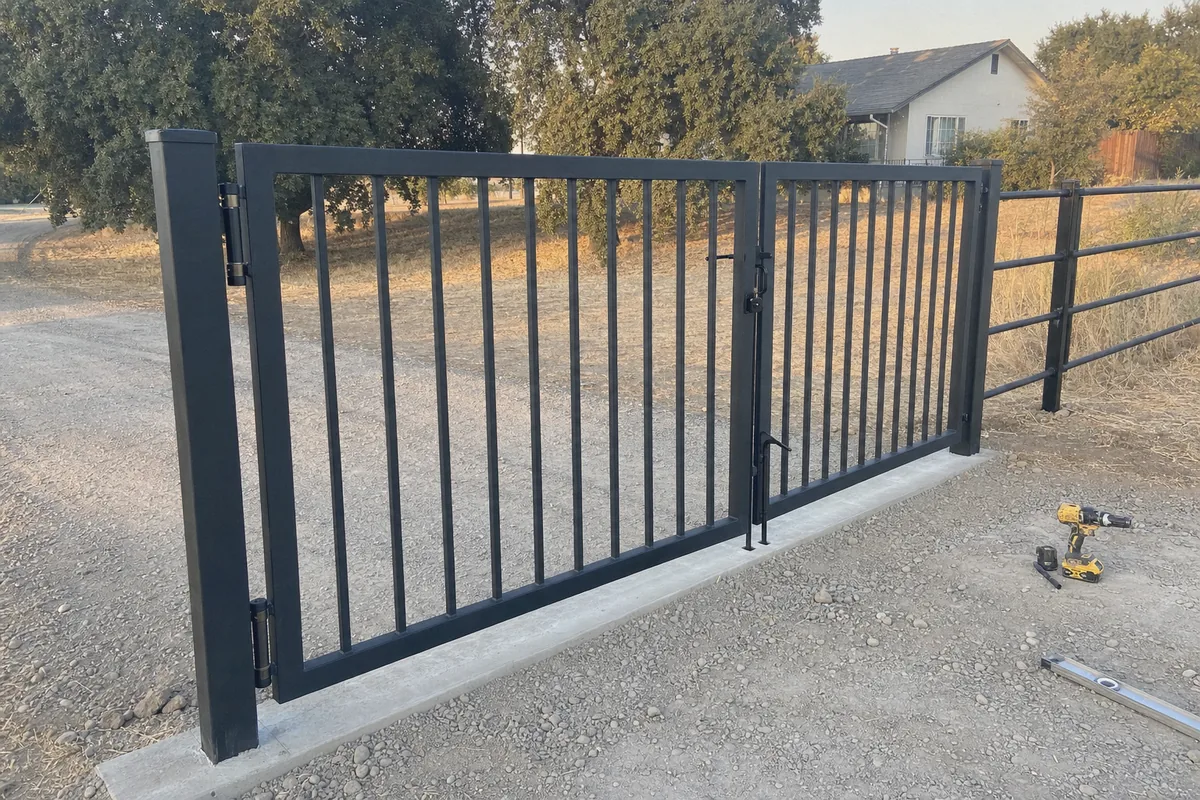 Custom Metal Gate Fabrication at a property in Winters, CA