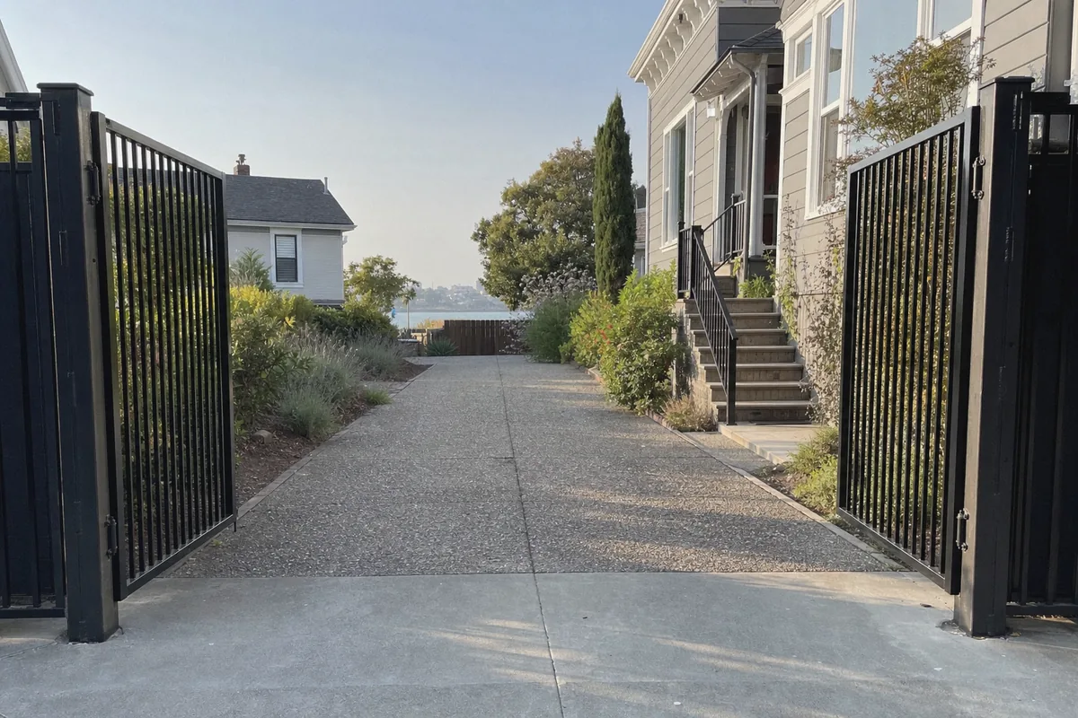 Ornamental Iron Gates at a property in Benicia, CA