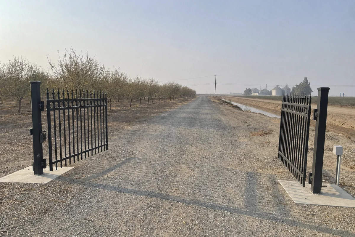 Ornamental Iron Gates at a property in Dixon, CA