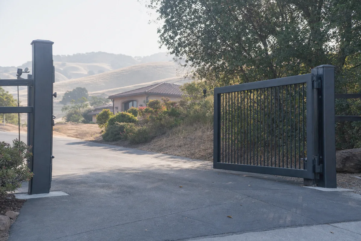 Ornamental Iron Gates at a property in Fairfield, CA
