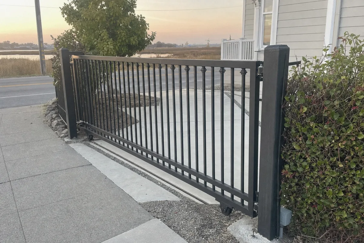 Ornamental Iron Gates at a property in Suisun City, CA