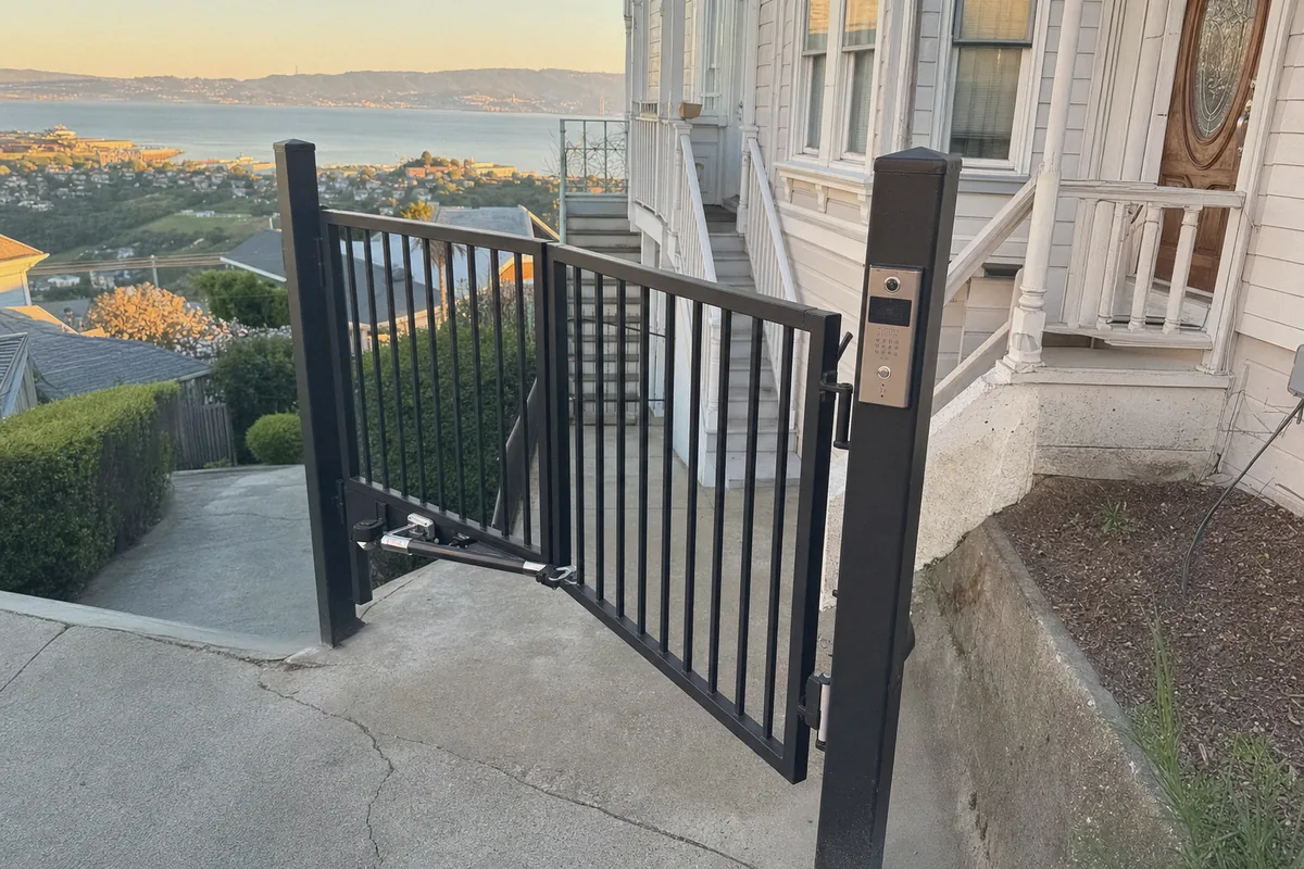 Smart Metal Gate Installation at a property in Vallejo, CA