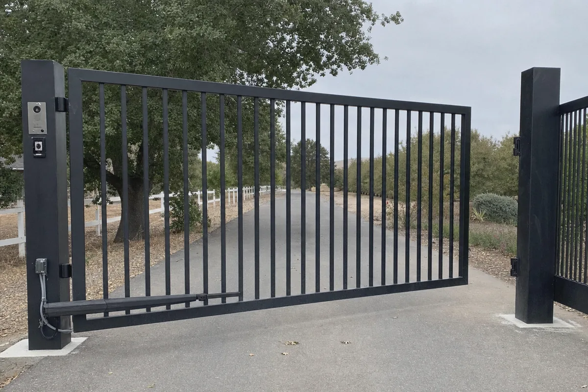 Smart Metal Gate Installation at a property in Winters, CA