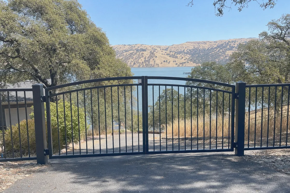 Completed aluminum and steel gate options project in Vacaville, CA