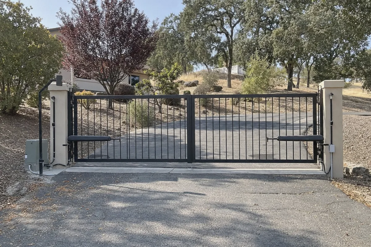 Completed automatic electric gate installation project in Vacaville, CA