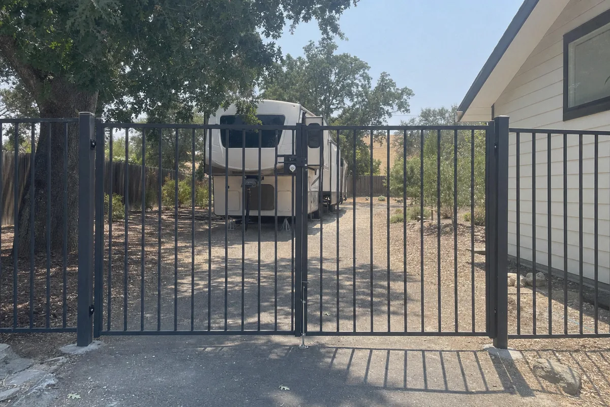 Completed manual swing or sliding gates project in Vacaville, CA