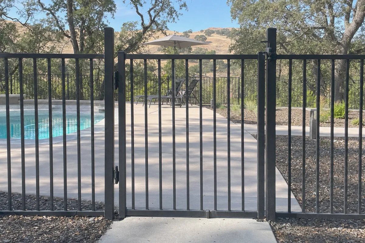 Completed pedestrian gate installation project in Vacaville, CA